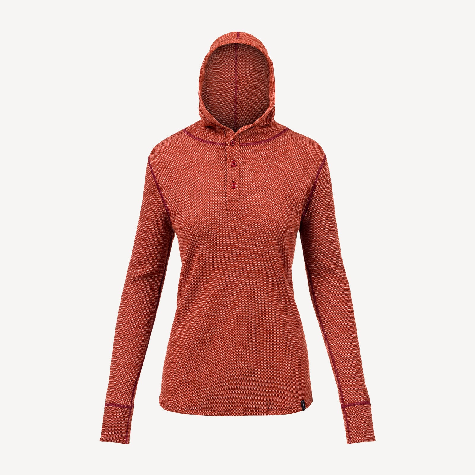 Women's Polaris Hooded Henley - Image 3
