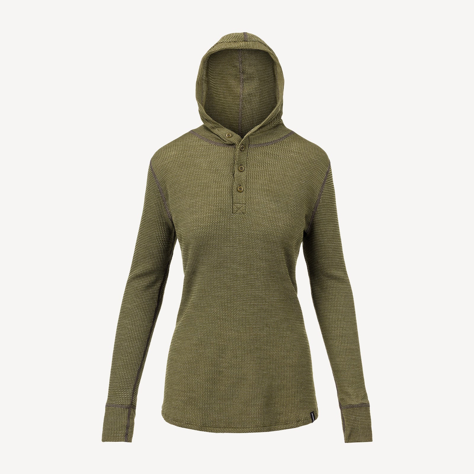 Women's Polaris Hooded Henley - Image 4