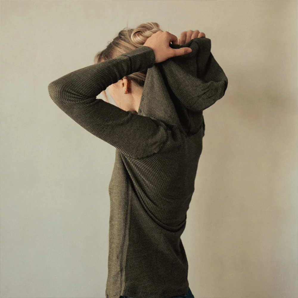 Women's Polaris Hooded Henley - Image 7